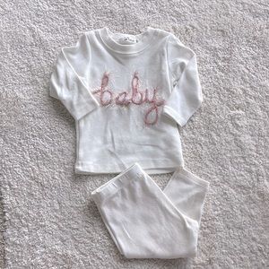 Adorable baby girl two piece outfit! Barely worn.